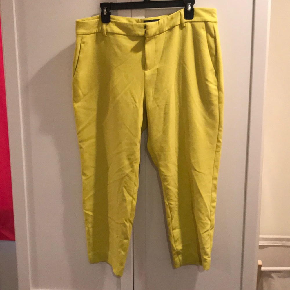 Old navy Harper s14 neon green/yellow dress pants